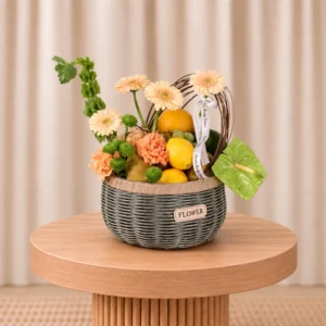 Citrus Bloom Fruit & Flower Basket